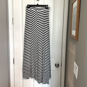 INC chevron stripe maxi skirt